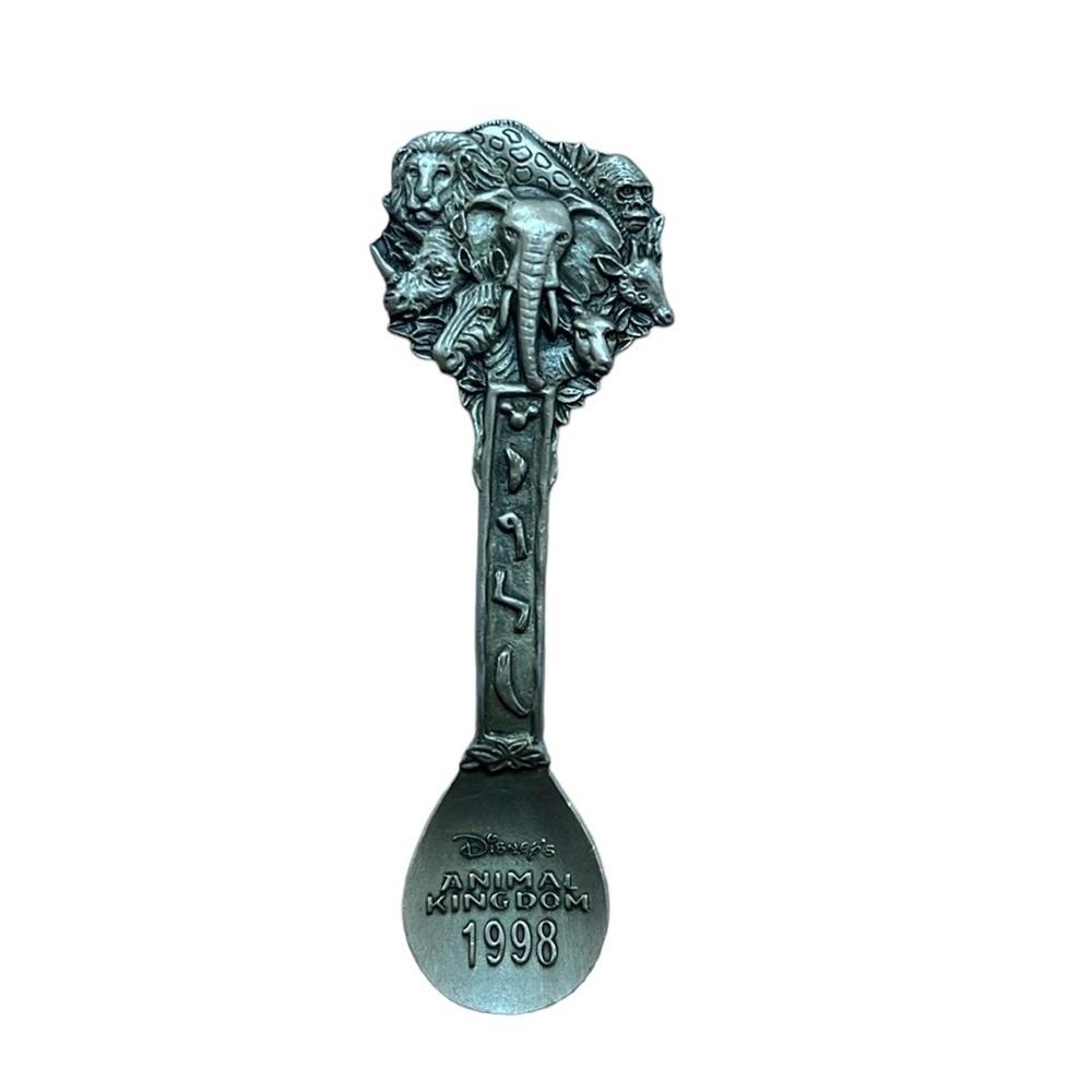 Disney Vintage 1998 The Animal Kingdom Souvenir Collectible Pewter Spoon